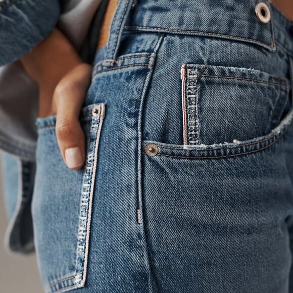 NWT $148 We The Free Slade Slim Selvedge Jean Current On Free People Sz 26 - Picture 3 of 16